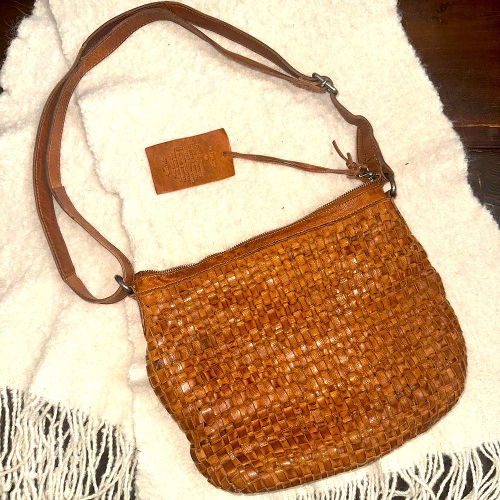 Vilenca Holland by Anthropologie Woven Leather Crossbody
Shoulder Bag